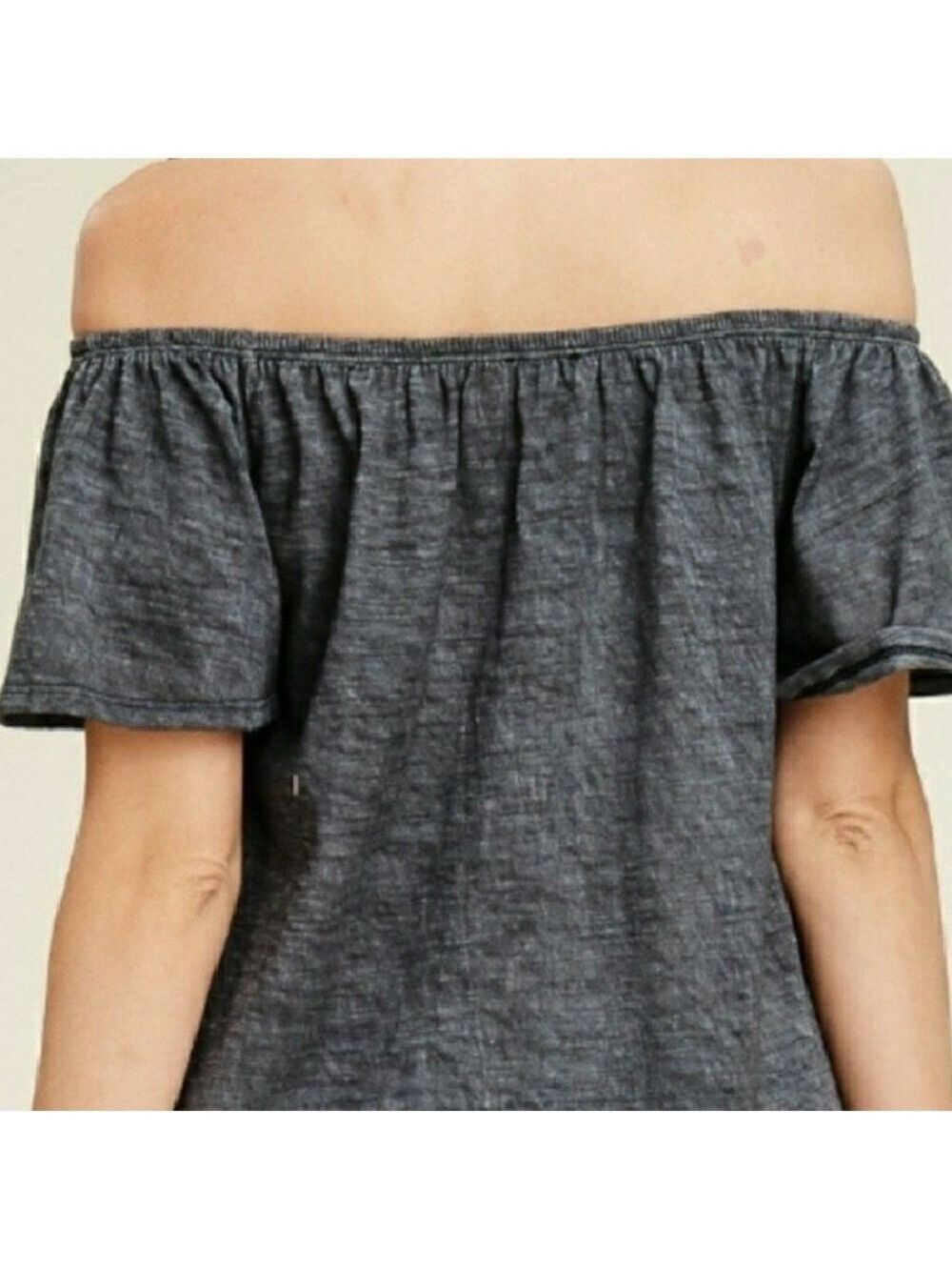 NIB off the shoulder button down ladies knit top. - Picture 4 of 6